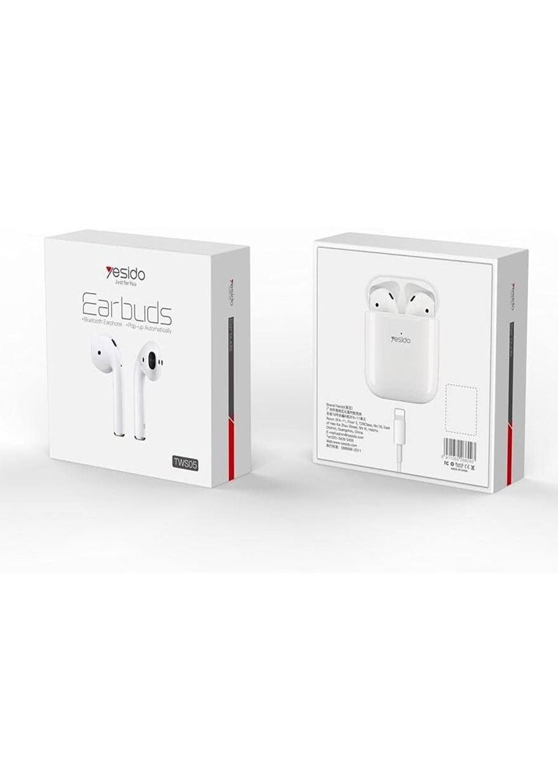 Yesido TWS05 Wireless Bluetooth Double Headset With Noise Cancelation and HD Microphone , Touch Control Designed For iPhone X