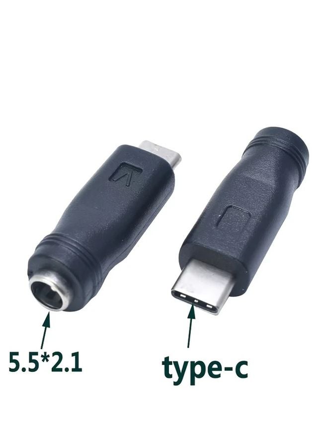 1pc DC 5.5mm Male To Type C Female Adapter Uncharged Power Mode No Battery Required - Image 2