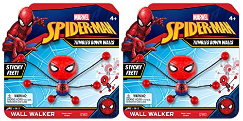 JA-RU Spiderman Stretchy Window-Crawler (2 Units) | Wall-Climber and Window Walker-Rolling Sticky Marvel Avengers Superhero Fidget Toy | Novelty for Kids. 6812-2 - Image 1