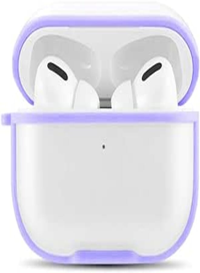 OR Transparent Clear Protective Soft Plastic Case Cover For Airpods Pro - Purple