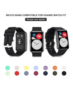 Generic Compatible Bracelet for Huawei Watch Fit Replacement Straps for Women Men Sport Strap Accessories Silicone Band (No Watch)  - Image 5