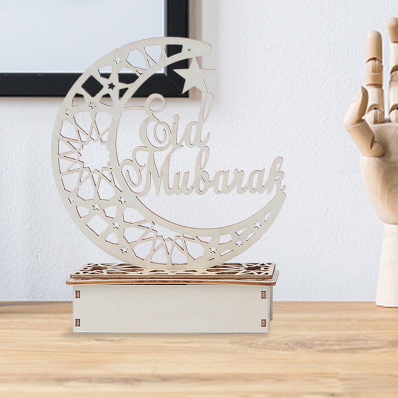 🏠 ضوء LED خشبي زخرفي للمنزل لمناسبات رمضان والعيد - Image 1