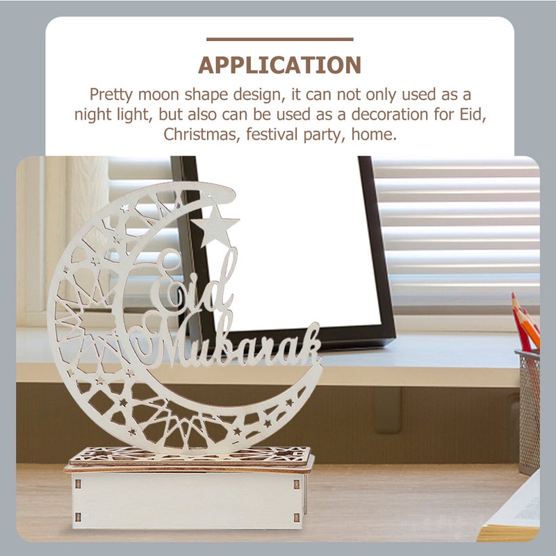 🏠 ضوء LED خشبي زخرفي للمنزل لمناسبات رمضان والعيد - Image 4