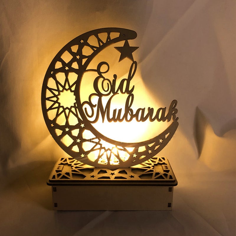 🏠 ضوء LED خشبي زخرفي للمنزل لمناسبات رمضان والعيد - Image 2