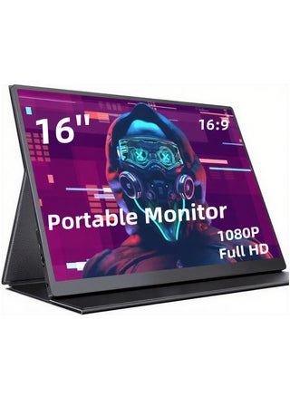 16" 1080p Portable Gaming Monitor - Slim Lightweight Dual USB C HDMI Display With Speakers for Laptop, Mac PC, Phone, PS4/5, Xbox, Switch - pzsku/Z8AD9E6AB6B5DCDFA77F8Z/45/1750835431/6222ca70-467d-40c2-89a3-9d787b0bc245