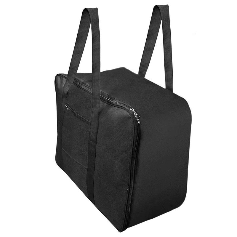 Kuber Industries Kuber Industries Large Lightweight Foldable Multipurpose Storage bag Cloth Organiser Travel Bag With Zippered Closure And Handle BlackHS43KUBMART26680 - Image 3