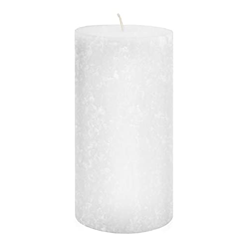 Root Candles Unscented Pillar Candles Beeswax Enhanced Textured Timberline™ Pillar Candle, 3 x 6-Inch, White - Image 1
