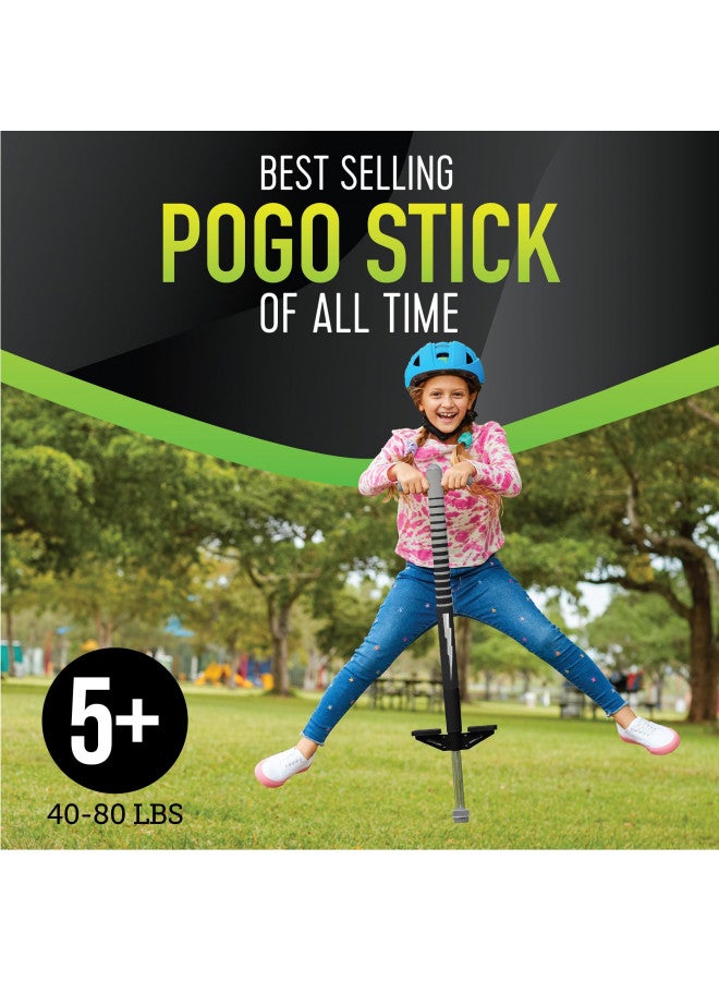 Flybar Flybar Maverick 2.0 Foam Pogo Stick for Kids Ages 5 and Up, 40 to 80 Pounds, Outdoor Kids Toys, Pogo Stick for Boys and Girls, Rubber Grip, by The Original Pogo Stick Company (Black Lightning), Large - Image 4