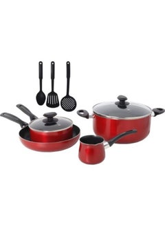 Betty Crocker Betty Crocker Cookware Set Red Multiple Set Of 9 