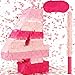 Birchio Pinks Number 4 Pinatas Bundle with a Blindfold and Bat161 x 116 x 4 Inches Perfect for Boys and Girls Birthday Party Supplies Pink Theme Birthday Decoration Pink Number 4 - Image 2