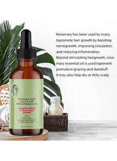 DubaiGallery Rosemary Hair Growth Essential Oil Anti Hair Loss Fast Regrowth Essence Aromatherapy Repair Damaged Frizzy30ml  - Image 3
