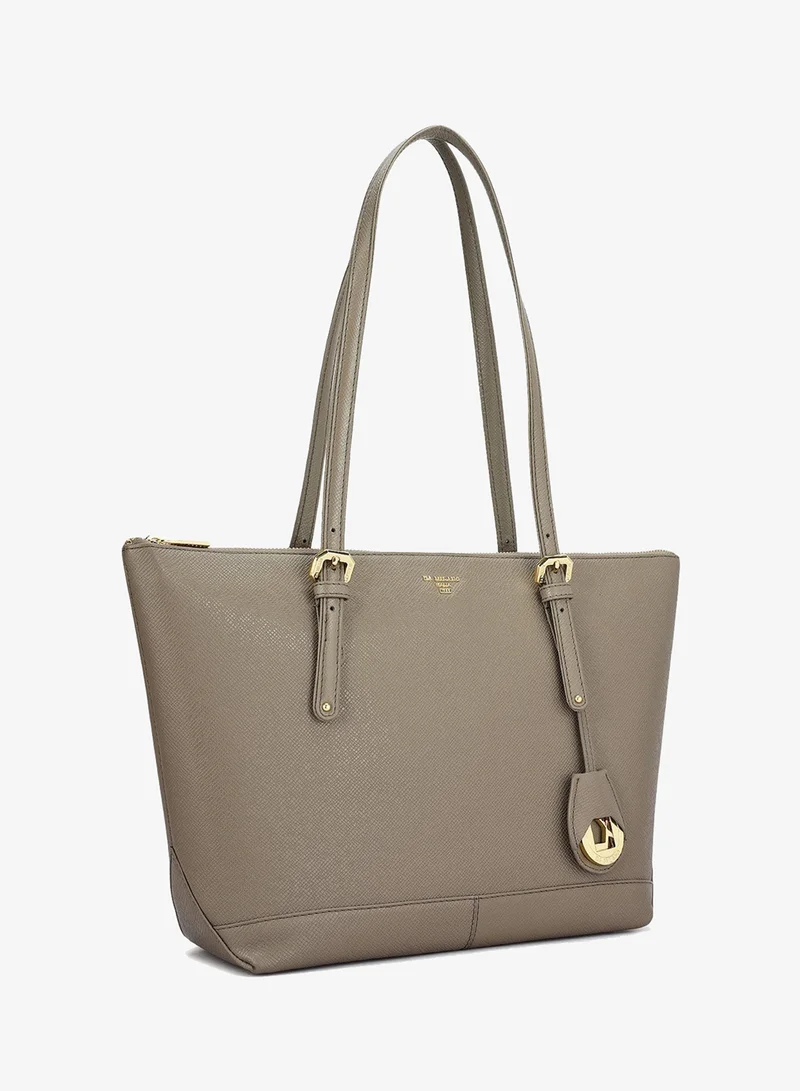 Da Milano  Medium Franzy Leather Tote - Smoke Grey for Women | Best Price UAE