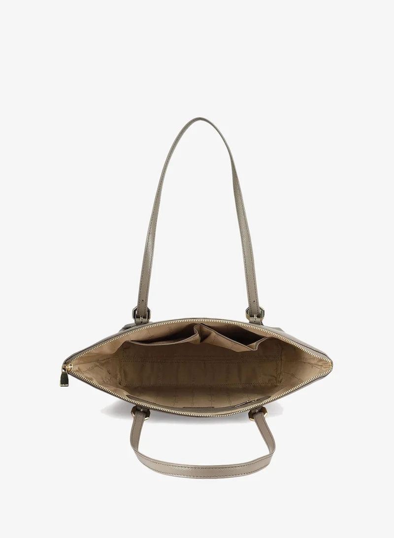 Da Milano  Medium Franzy Leather Tote - Smoke Grey for Women | Best Price UAE
