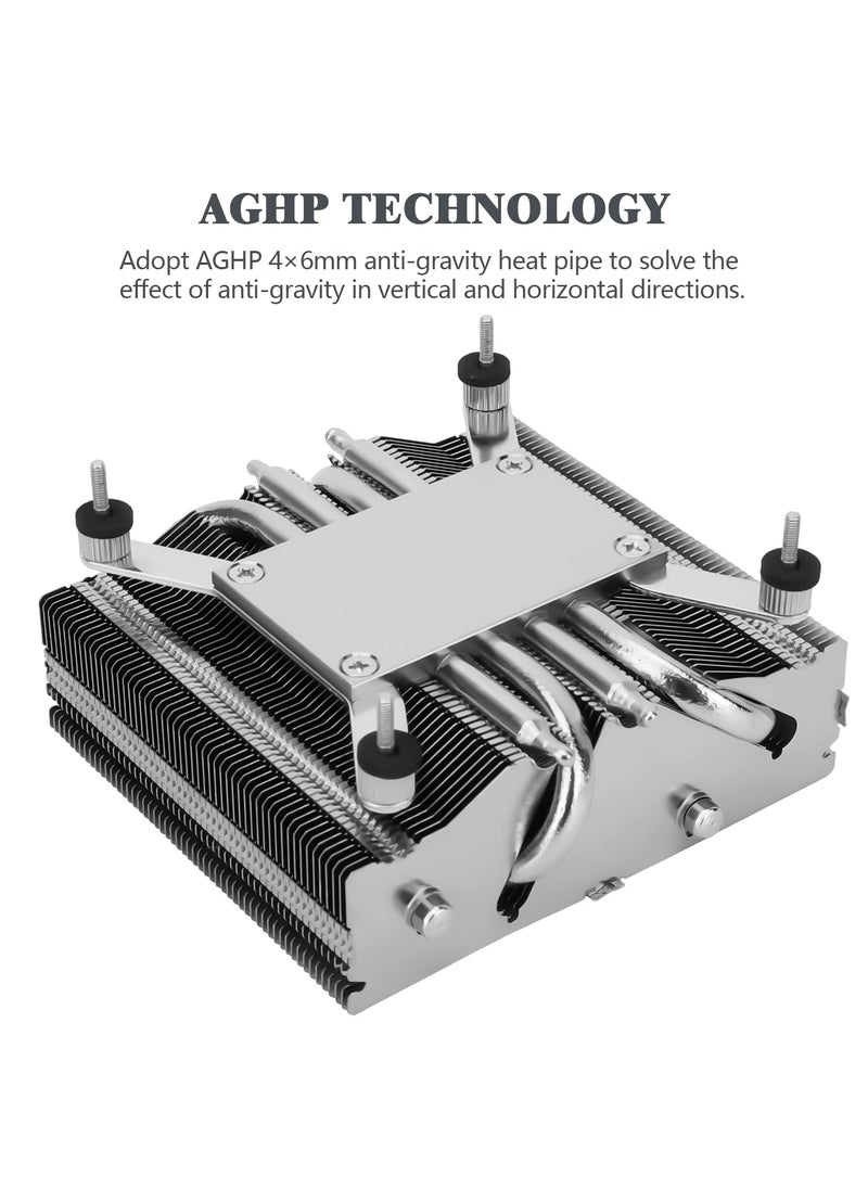 Thermalright Thermalright AXP-90 X53 Low Profile CPU Air Cooler with Quite 90mm TL-9015 PWM Fan, 4 Heat Pipes, 53mm Height, for AMD AM4/Intel LGA 1150/1151/1155/1156/1200 (AXP-90 X53)  - Image 2