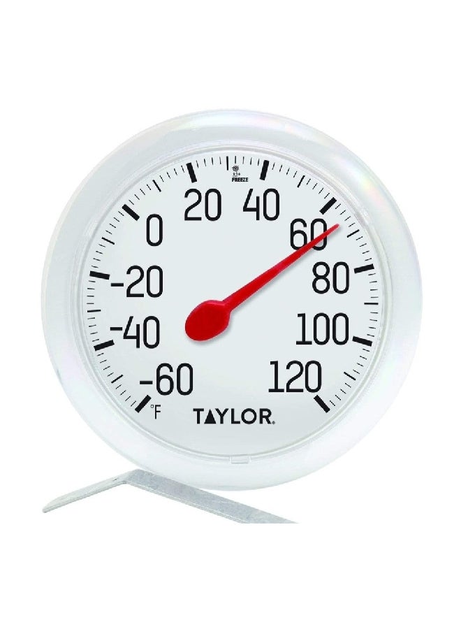 تايلور ميزان حرارة معدني دقيق داخلي/خارجي أبيض وأسود 6 بوصة 5630 - Image 1