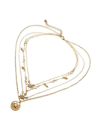 Alloy Faux Pearl And Rhinestone Studded Multilayer Necklace Gold - pzsku/Z8ADA6C9C2727856C717CZ/45/_/1690334293/22edac85-bebb-4916-9cc2-92b0142303b8