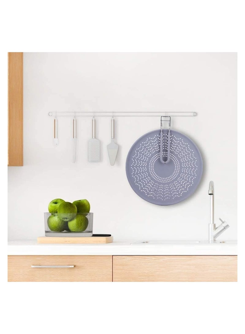 Silicone Grease Splatter Screen for Frying Pan Oil Splash Guard with Foldable Handle Silicone Splash Guard for Frying Pan Oil Splatter Guard Non-Stick Drain Board Strainer for Cooking Frying - Image 5