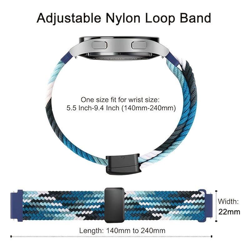Magnetic Bands 18mm Mixed Color 3 Compatible with Samsung Galaxy Watch 4 5 6 7 Classic Garmin Vivoactive - Image 2