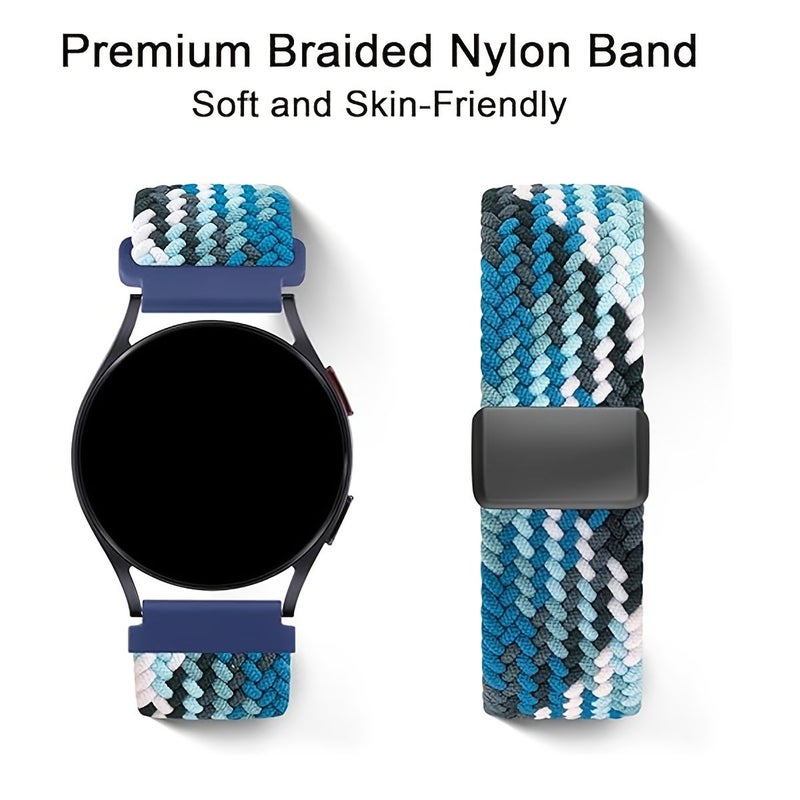 Magnetic Bands 18mm Mixed Color 3 Compatible with Samsung Galaxy Watch 4 5 6 7 Classic Garmin Vivoactive - Image 1