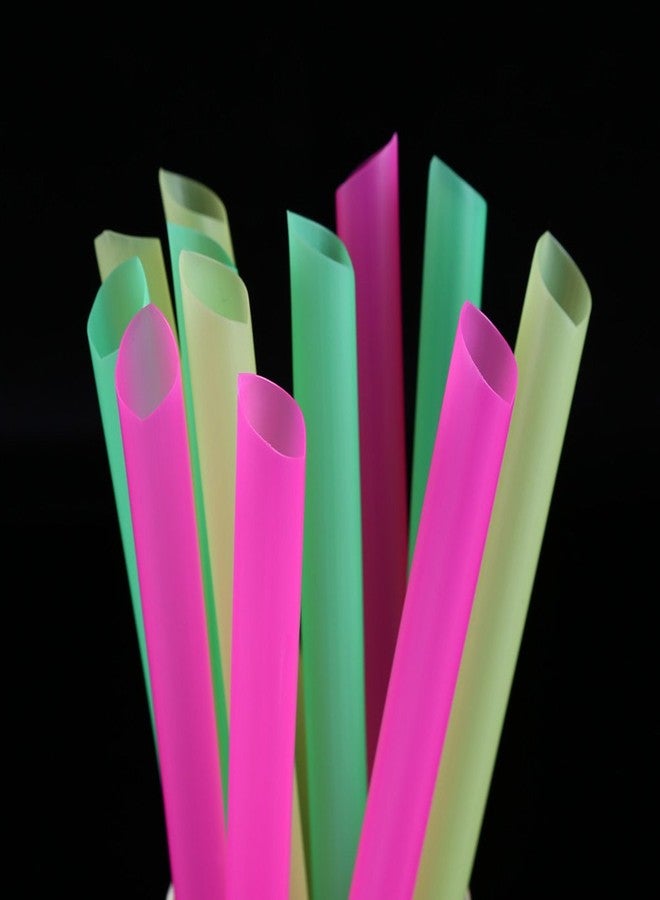 Rienar Jumbo Flexible Smoothie Plastic Straws, 100 Pcs Assorted Colors Large Bendable Disposable Milkshake Straws, Wide Bendy Boba Drinking Straws (0.47" Diameter and 8.26" long) - Image 4