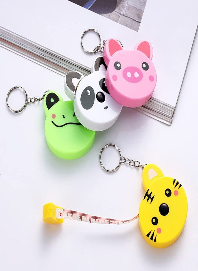 DOYIFun 4pcs 60-Inch 1.5 Meter Soft Retractable Measuring Tape for Body Measurements Retractable, Cute Kawaii Animal Tape Measures Tailor Measuring Tape Fractions Measure Ruler for Sewing - Image 2