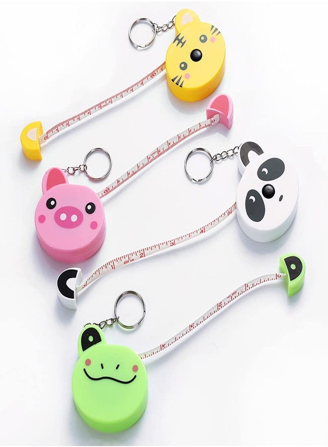 DOYIFun 4pcs 60-Inch 1.5 Meter Soft Retractable Measuring Tape for Body Measurements Retractable, Cute Kawaii Animal Tape Measures Tailor Measuring Tape Fractions Measure Ruler for Sewing - Image 1