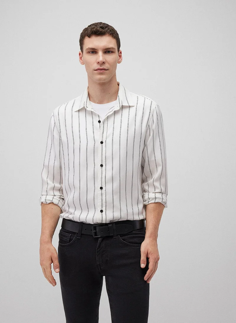 مافي Striped Tencel Shirt