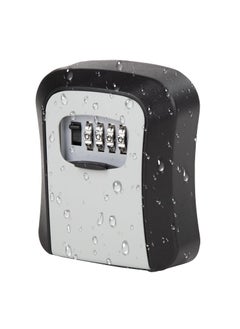 Cajmols Cajmols Key Lock Box Waterproof Lock Box for House Keys Portable Combination Lockbox WallMounted Hanging Key Storage Box Resettable Code Safe Security Lock Box for Home Office Garage Apartment 