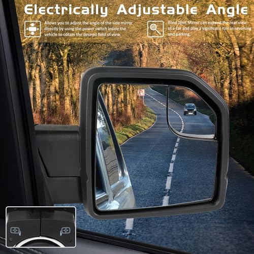 Donpida Right Passenger Side Door Mirror Assembly Compatible with Ford F150 2015-2020 Power Adjustable Replaces ‎FL3Z17682AK (3 Pins) - Image 4