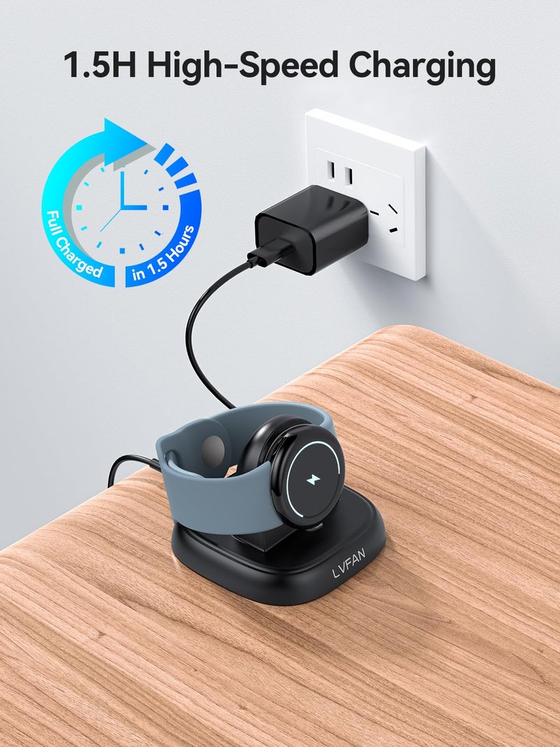 LVFAN Charger Stand Dock for Pixel Watch 3/2 & Fitbit Versa 4/3, Sense 2 - Replacement Accessories with Cable - Image 3