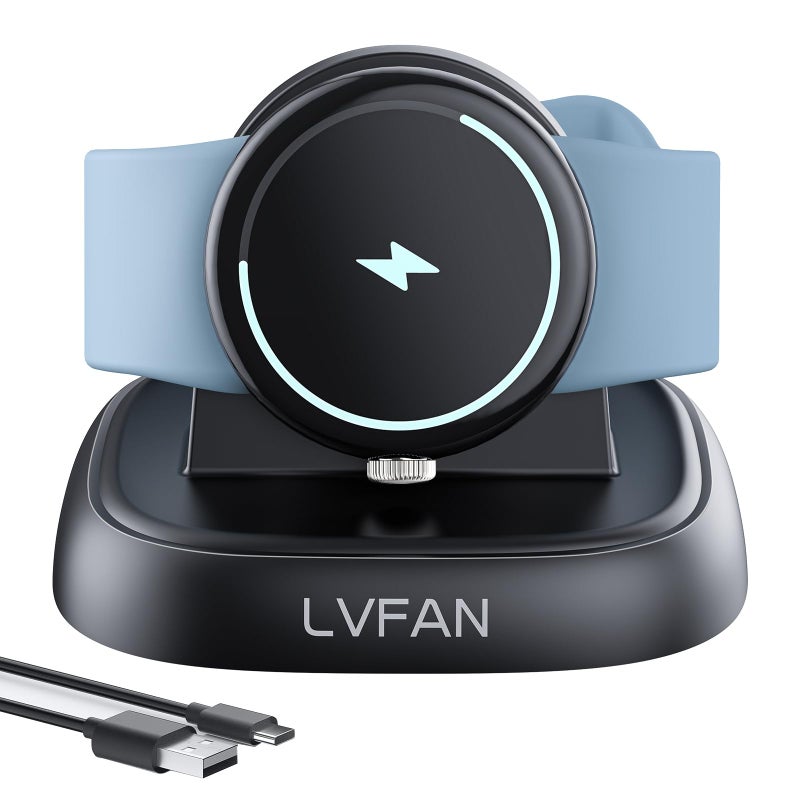 LVFAN Charger Stand Dock for Pixel Watch 3/2 & Fitbit Versa 4/3, Sense 2 - Replacement Accessories with Cable - Image 1