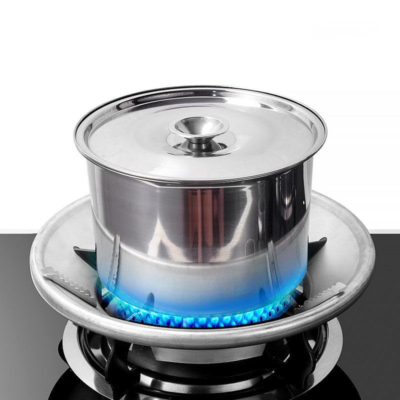 Kunya Gas Saver Burner Stands Fire Windproof EnergyEfficient 4Leg Support for Indian Gas Stoves 07mm Durable Construction 3 Silver - Image 1
