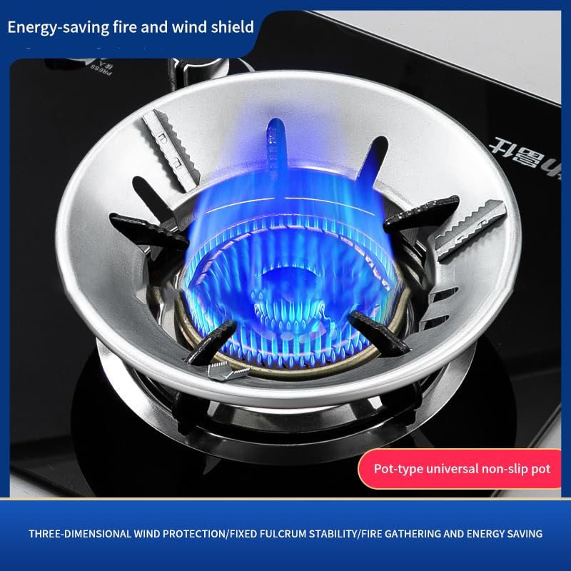 Kunya Gas Saver Burner Stands Fire Windproof EnergyEfficient 4Leg Support for Indian Gas Stoves 07mm Durable Construction 3 Silver - Image 3