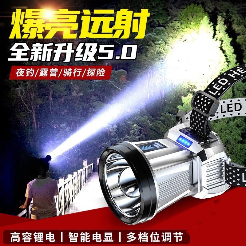 SHENYU Headlamp Head-Mounted Strong Light Rechargeable Ultra-Bright Fishing Torch with Long Battery  Life - Image 2