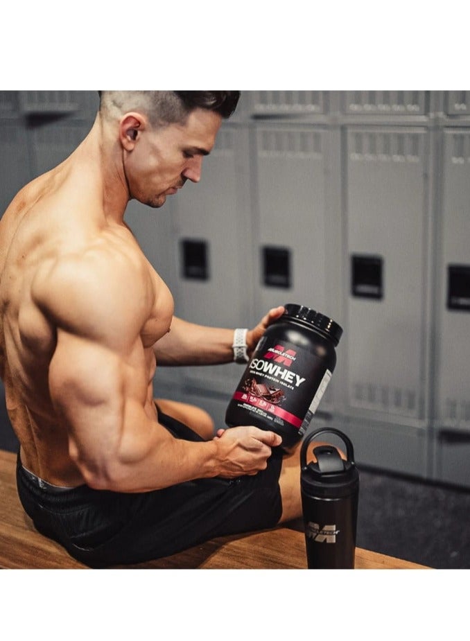 ماسل تيك مصل اللبن 100% بروتين معزول يعزز بناء العضلات بنكهة الشوكولاتة، 5 رطل - Image 2