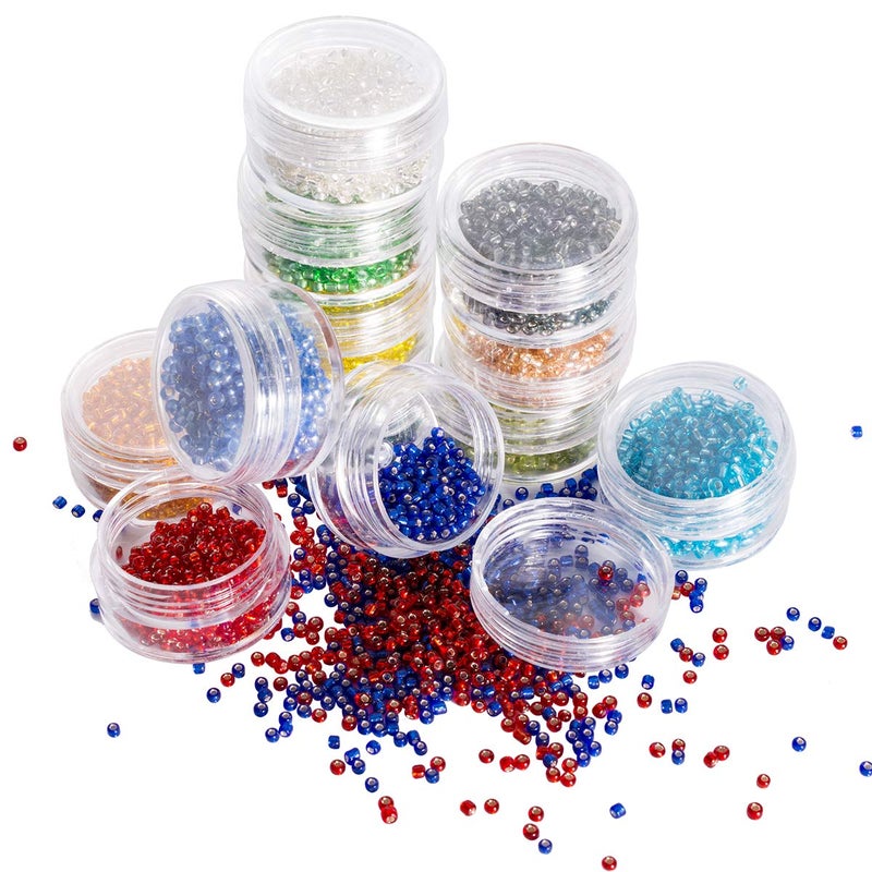 LONGWIN Multicolor 110 2mm Glass Seed Beads Approx 9600pcs Crystal Beads in 12 Colors Jewelry Making Supply for DIY Projects Bracelets Necklaces Earrings