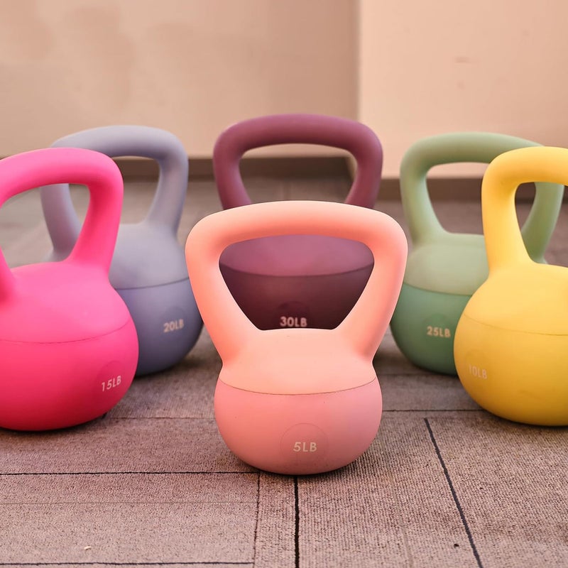 Fitvids أوزان كيتل بيلز الناعمة من فيتفيدز - أوزان مملوءة بالرمال البحرية والحديد للنساء والرجال - كيتل بيلز ناعمة ملونة، أحجام متعددة - Image 4