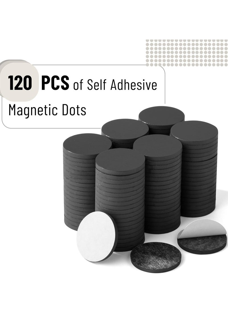 Self Adhesive Magnet Dots, 120 Pcs, Magnets for Crafts, Magnets with Adhesive Backing, Magnetic Tape, Circle Magnets, Magnet Stickers, Adhesive Magnets, Craft Magnets, Magnet Tape