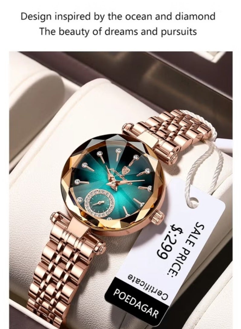 پوداجار مقاومة للماء النساء ساعة الكوارتز، النساء ساعات المعصم - Image 2