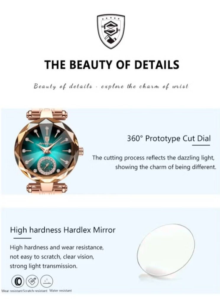 پوداجار مقاومة للماء النساء ساعة الكوارتز، النساء ساعات المعصم - Image 5