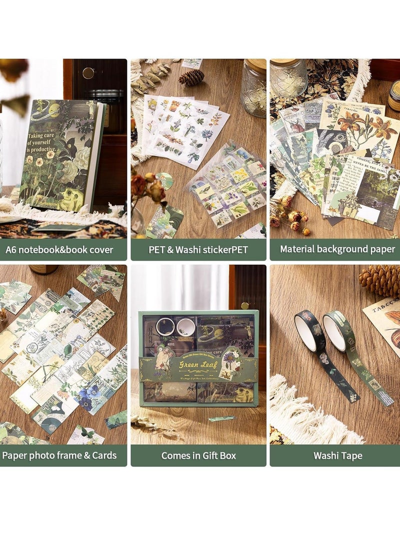 Vintage Scrapbooking Kit Garden Slow Time Series with Journaling Scrapbooking Supplies Stationery A6 Notebook Aesthetic DIY Gift for Teen Girl Adult Female 202pcs  - Image 4