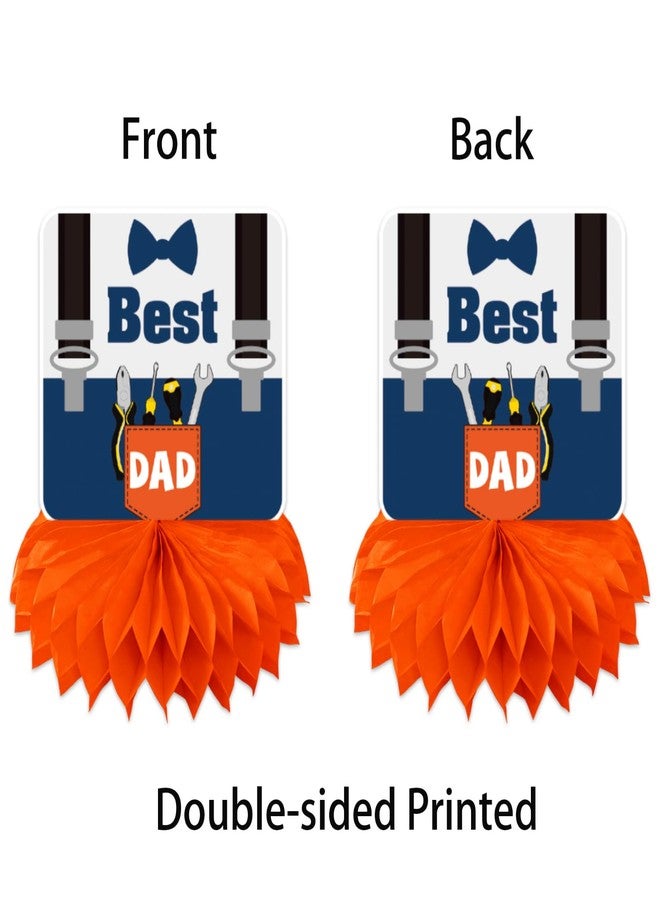 FSHANEE Happy Father’s Day Party Decoration Happy Father’s Day Table Toppers Honeycomb Centerpiece Desk Toppers Party Supplies Best Dad Ever Centerpieces Party Favors - 6 Counts - Image 3