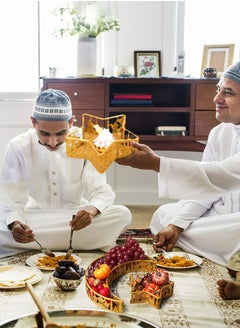 Perfii Moon Star Serving Tray for Dessert Pastry Eid Ramadan Serving Tray Platter for Fruit Nuts Candy Snacks Serving Dishes  - Image 5