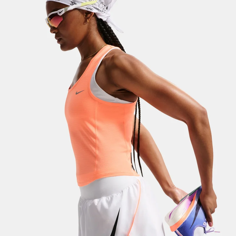 Nike White Women's Tempo Swoosh Dri-FIT Running Shorts for Women | Best Price UAE