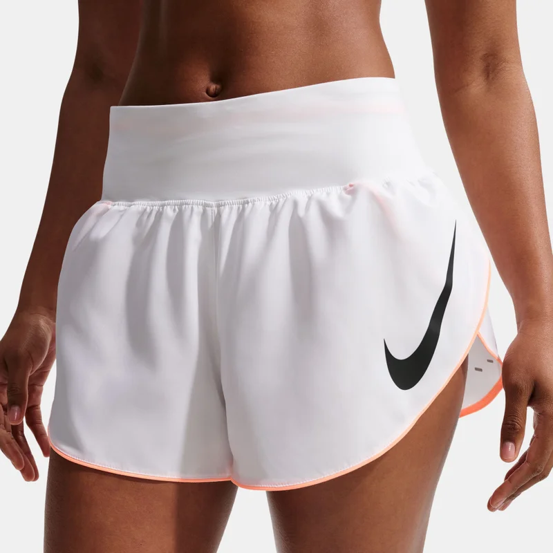 Nike White Women's Tempo Swoosh Dri-FIT Running Shorts for Women | Best Price UAE
