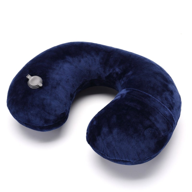 Flocked Velvet Set Inflatable Pillow Outdoor Nap Travel Pillow Neck Pillow Pillow U Pillow U-Shaped Pillow U-Shaped Pillow U-Shaped Pillow - Image 3
