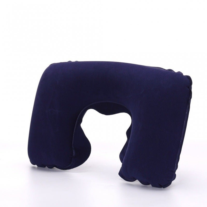 Flocked Velvet Set Inflatable Pillow Outdoor Nap Travel Pillow Neck Pillow Pillow U Pillow U-Shaped Pillow U-Shaped Pillow U-Shaped Pillow - Image 1