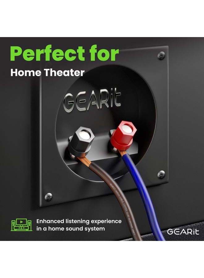 GearIT 14 Gauge 2 x 2.5mm Speaker Wire Cca Cable (30.4 Meters - Black Blue) - Image 5