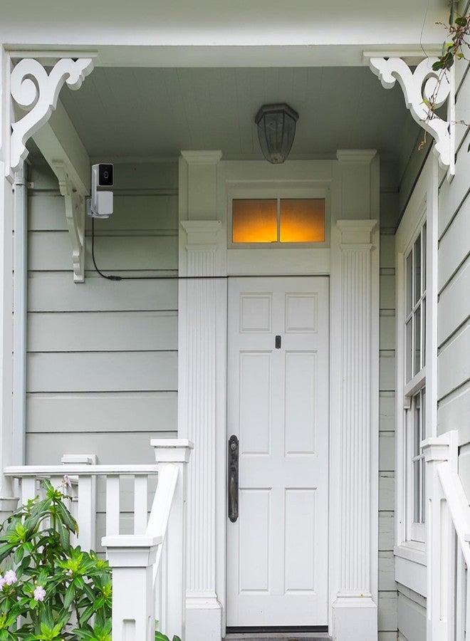 Smays 50 ft Extension Cable Compatible with WYZE Cam Pan v3, WYZE Cam v4, Blink Mini 2 Camera, Long Flat Micro USB Power Cord with USB C Adapter, Black - Image 3