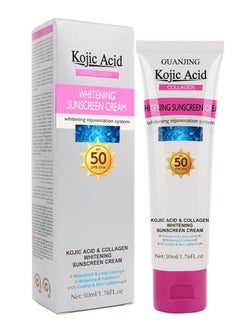 GUANJING UV/UA Protecting Whitening Sunscreen Cream SPF 50+ Aqueous and Non-Greasy Sun Burn Protection for Face Neck and Arms for Men and Women 50ml  - Image 1